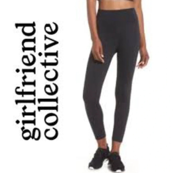 Girlfriend Collective High Rise 7/8 Yoga Athletic Leggings in Black  Size Medium - Picture 1 of 11